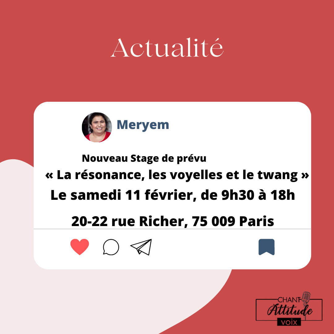 Stage de chant intitulé La résonance,